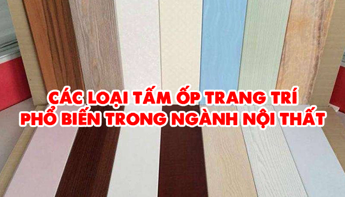 CÁC LOẠI TẤM ỐP TRANG TRÍ PHỔ BIẾN TRONG NGÀNH NỘI THẤT